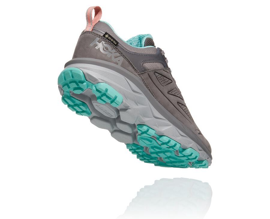 Tenis Hoka One One Trail Mujer Grises - Challenger Bajos Gore-Tex - URNB38624